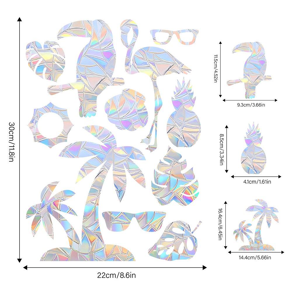 Aike Sun Prism Regenbogen Schmetterling Fensterglas Aufkleber