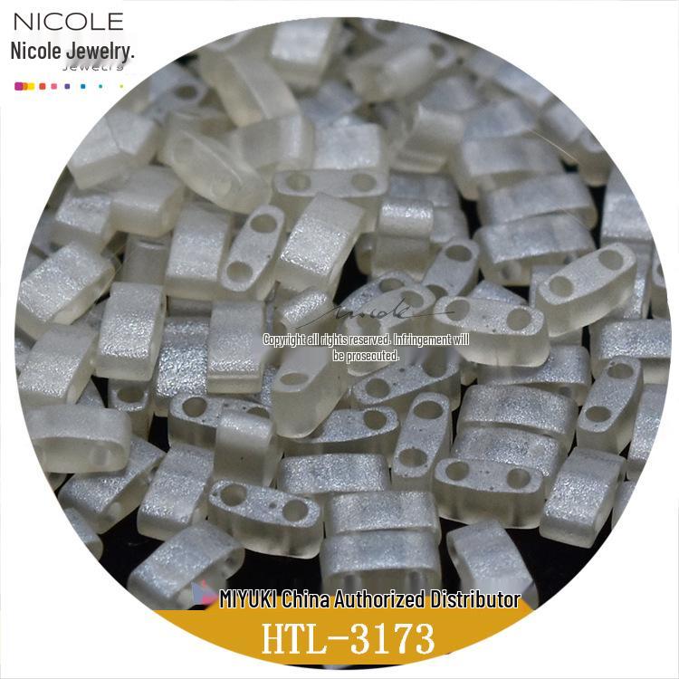 Miyuki Matná Série Half Tila Korálky 5x2.3x1.9mm, Balení 10g (DIY Korálkování)