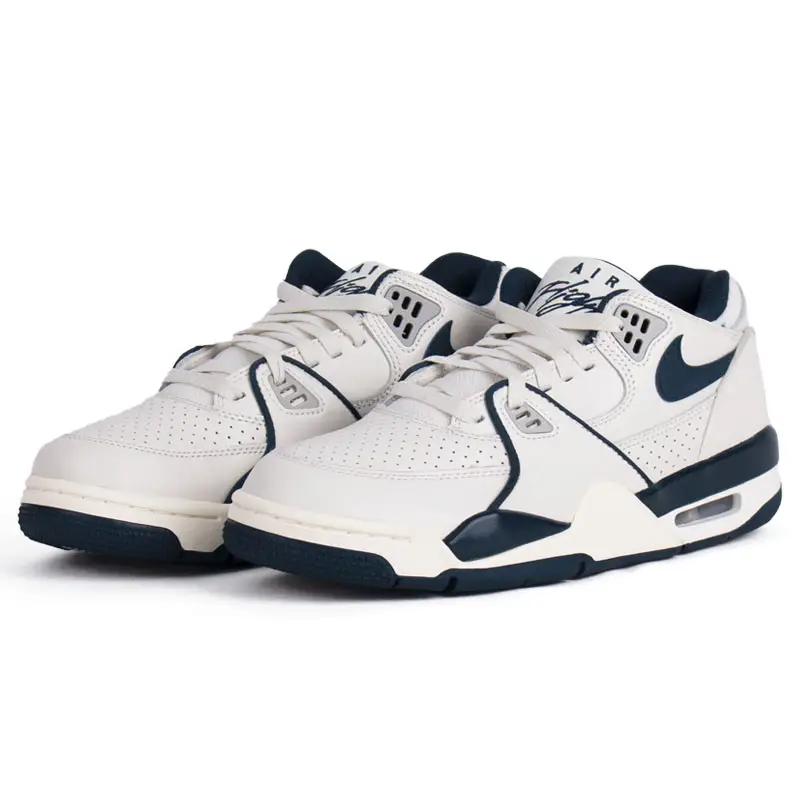 Nike Air Flight 89 Low Sail Armory Navy Men Sneakers Cream Phantom Light-Iron-Ore FQ8256-001