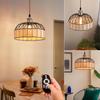 LVWIT Pendant E26 25cm Track with Ceiling Woven LED Bulb Color Temperature 6W Power Remote Cord 100cm Adjustable Suitable for Dining Living Night