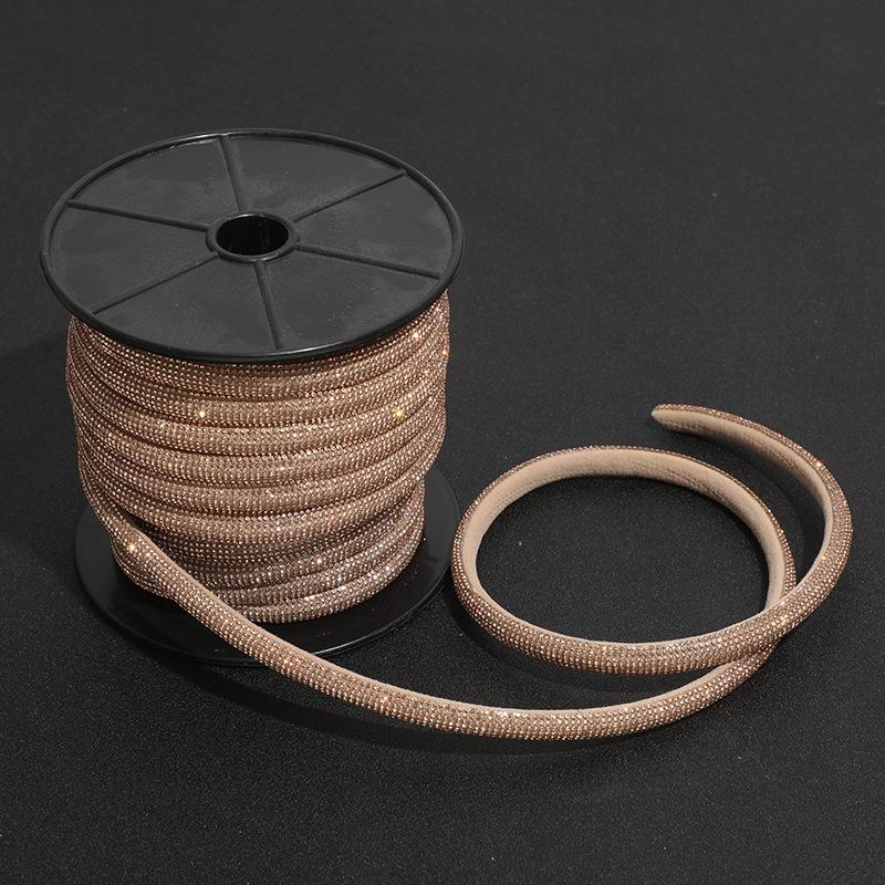 5 Yards 1 Yard Golden/Silver Shiny Crystal Rope DIY Rhinestone Drawstring Hoodie Trouser Replacement String Diamond Trim Cord