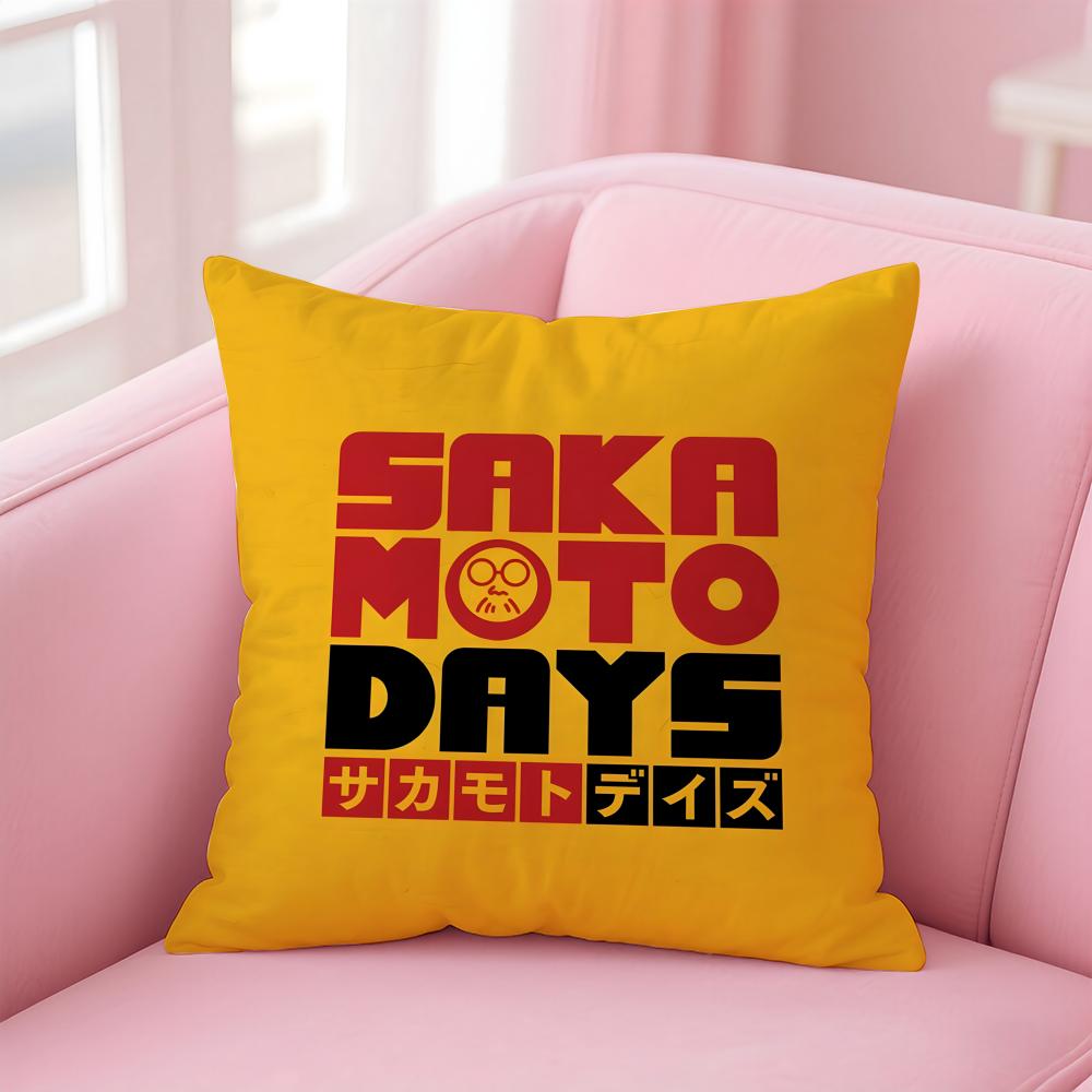 Anime Funny SSakamoto DDays Cushion Cover Pillow Case Soft Skin Friendly Fabric Comfort Concealed Zipper