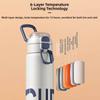 Isolierte Flasche mit großem Fassungsvermögen, auslaufsicherer Thermobecher, Sport-Wasserflasche für Outdoor-Aktivitäten