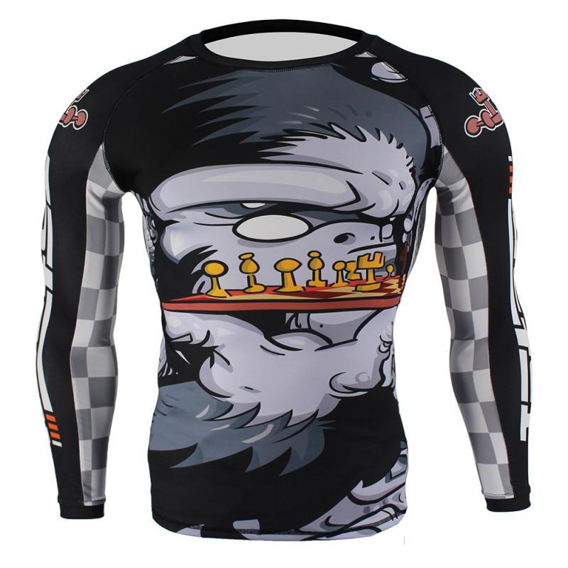 Mens Quick Dry Cycling Jersey Set MMA Training Running Gym Breathable Sport Shorts