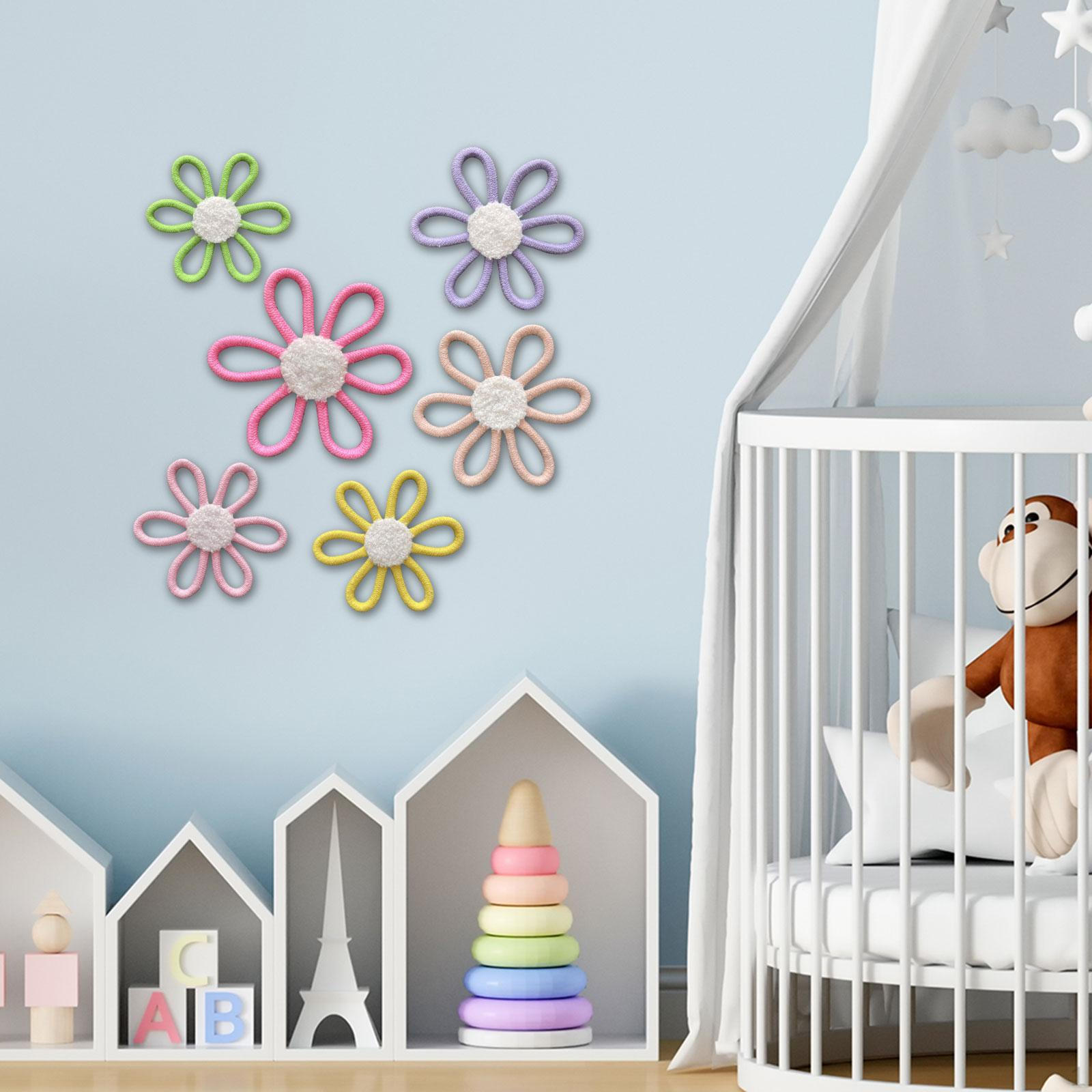 

6 шт.. Тканый декор стены из цветов ромашки, подвесная богемная свадьба Style B