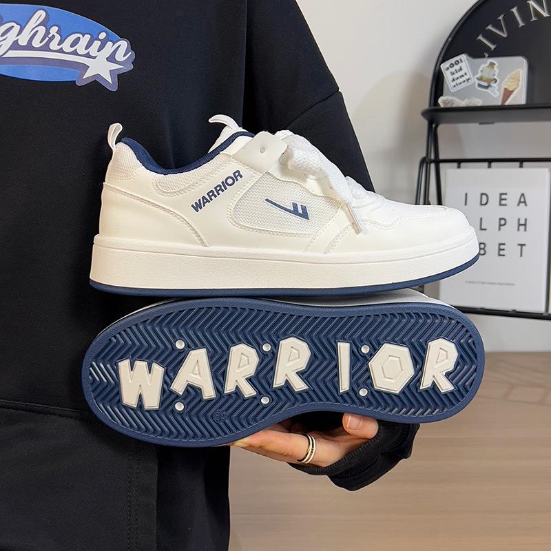 Pánské bílé tenisky Warrior: 2025 Trendové, Lehké, Prodyšné Skateboardové Boty pro Kluky a Páry