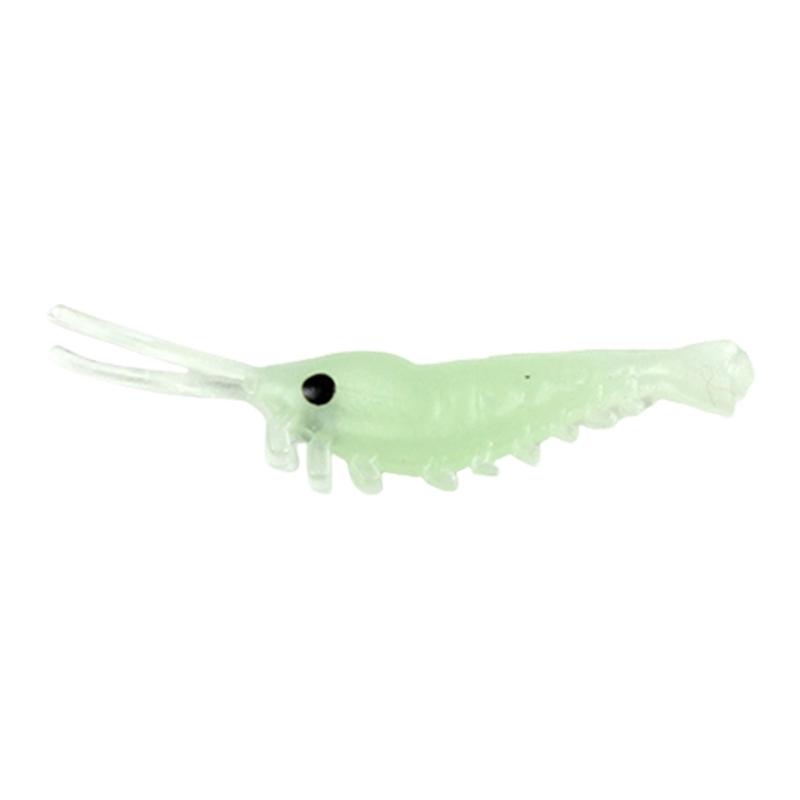 Fishing Tackle Glowing Simulation Prawns Saltwater Hook Soft Shrimp Lures for Night Fishing