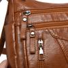 Middle-aged Women's Bag Soft Leather Shoulder Bag Large Capacity Multi-layer Crossbody Bag