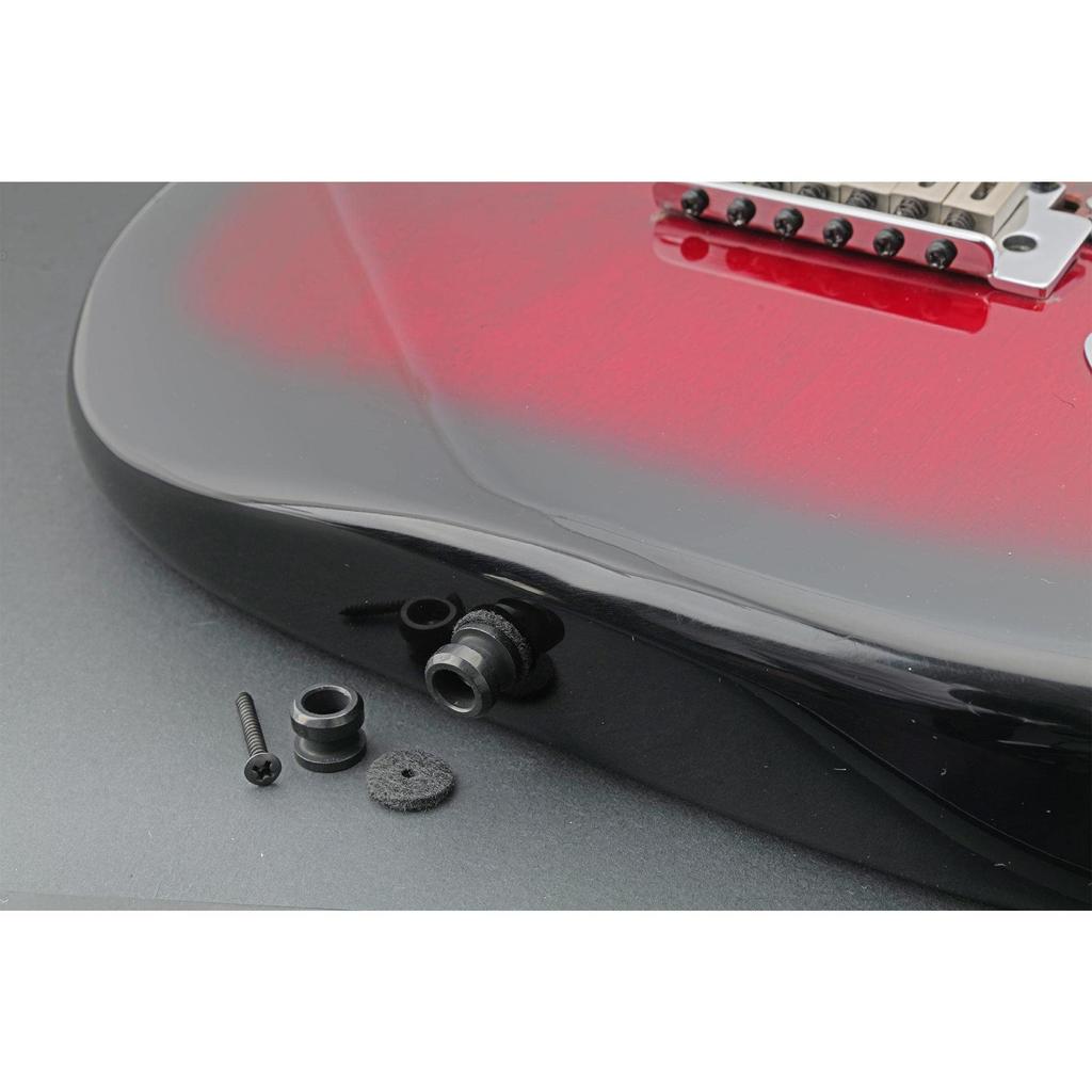 Musiclily Pro 12mm Strap Pin Steel End Pin for Electric Black of Guitar/Acoustic Guitar/Classical Guitar/Ukulele, (Set 2)