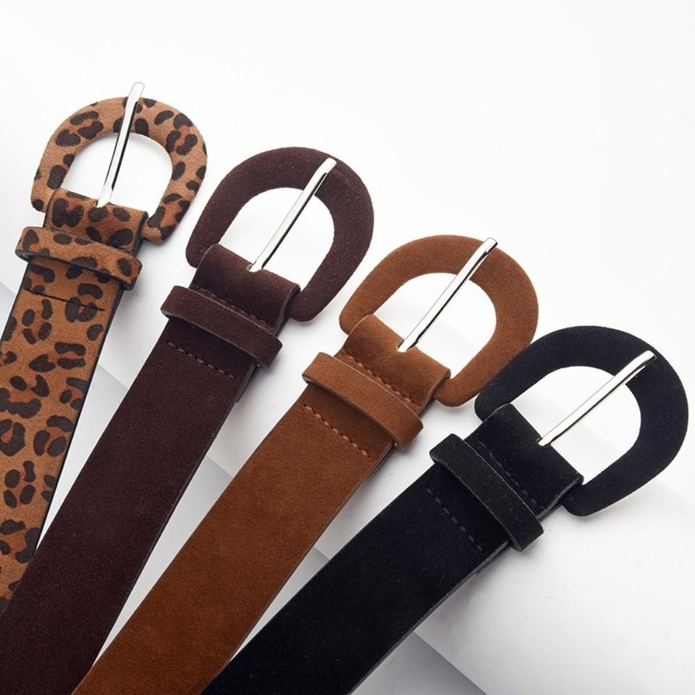 Suede Material Women's Belt Simple Design Waist Belt Decorative Decorative Belt Dress Matching