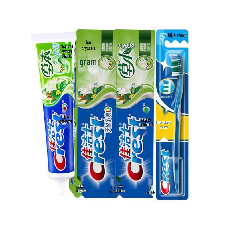 

Crest Herbal Crystal Toothpaste & Colorful Toothbrush Oral Care Set
