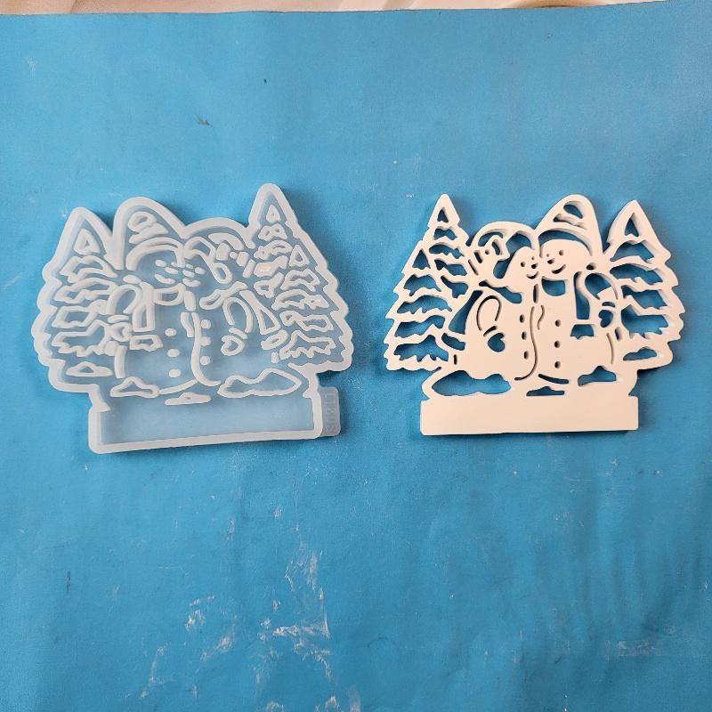 

1 пара рождественских снеговиков, силиконовых форм, подсвечников для рождественской елки, гипсовых смоляных форм, инструментов для изготовления поделок и домашнего декора mold