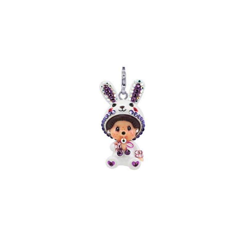 Monchhichi Doll Toys Hanging Pendant Pearl Necklaces Anime Accessiories Cute Necklace Kawaii Collarbone Chain Childrens Day Gift