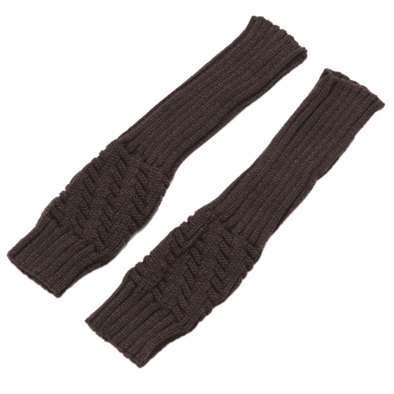 Half Finger Gloves for Typing Winter Knit Gloves with Thumb Holes Women Half Finger Mittens Stretchy Warm Long Gloves