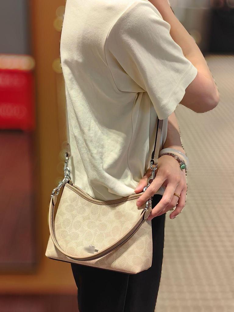 Coach 25 Laurel Mini Hobo Bolsa Transversal e de Ombro Versátil para Mulheres