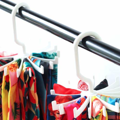 YWSHF Tie Storage Hanger, 360-Degree Rotating, Round, Compact, Space-Saving, Easy Storage, Lightweight, Holds 20 Ties, Men's, Includes Tie Holders, Se