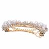 Wedding Bridal Bowknot White Pearl Crystal Hair Pins Hair Accessory