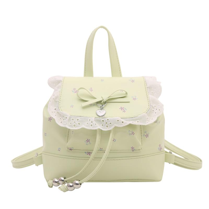 Schoolbag cute sweet lace girl backpack 1011 new versatile Korean floral bow small backpack