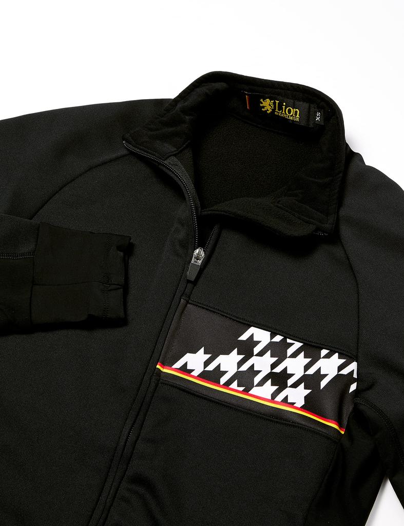Lion de Kapelmuur Cycling Racing Thermo Houndstooth Lion Japan XL to Japanese size Jacket, Tip, Black, lijk601, Men's/Women's, (equivalent XL)