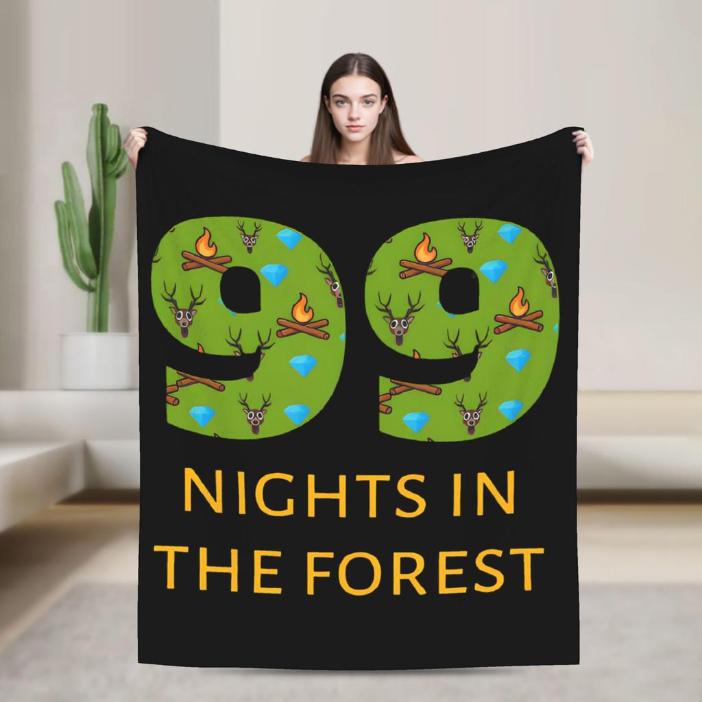 99 Nights in the Forest Base Ideas Blankets Survival Game Flannel Novelty Breathable Throw Blankets for Home All Season Office