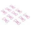 100pcs Paper Clips  Bone Shape Portable Small Cute Electroplating Metal Paper Clips for File Cla