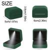 Velvet LED Ring Jewelry Box Solid Color Jewelry Organizer Box  Valentine's Day
