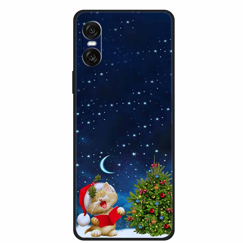 Christmas Phone Cases For Sony Xperia 10 VI 5G Case Soft TPU Silicone Santa Santa Claus Cover For Xperia 10VI Cover Bumper Funda