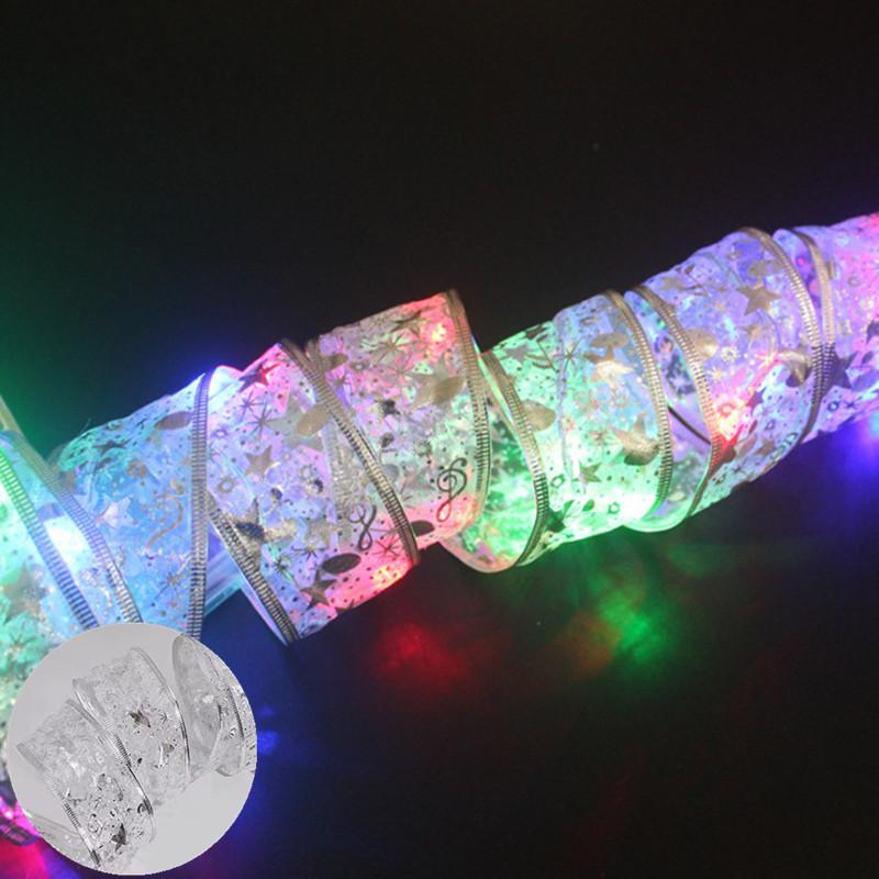 Xiaomi New Year 2026 Fairy Lights Christmas Decoration LED Ribbon Christmas Tree Ornaments for Home DIY Bows Light String Navidad 2025