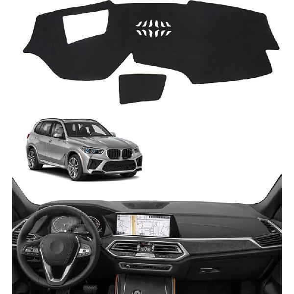 BIBLOZ Dash Cover For Toyota Sienna 2004-2010 Accessories Black Flannel Dashboard Cover Mat Car Dashboard UV Sun Protection