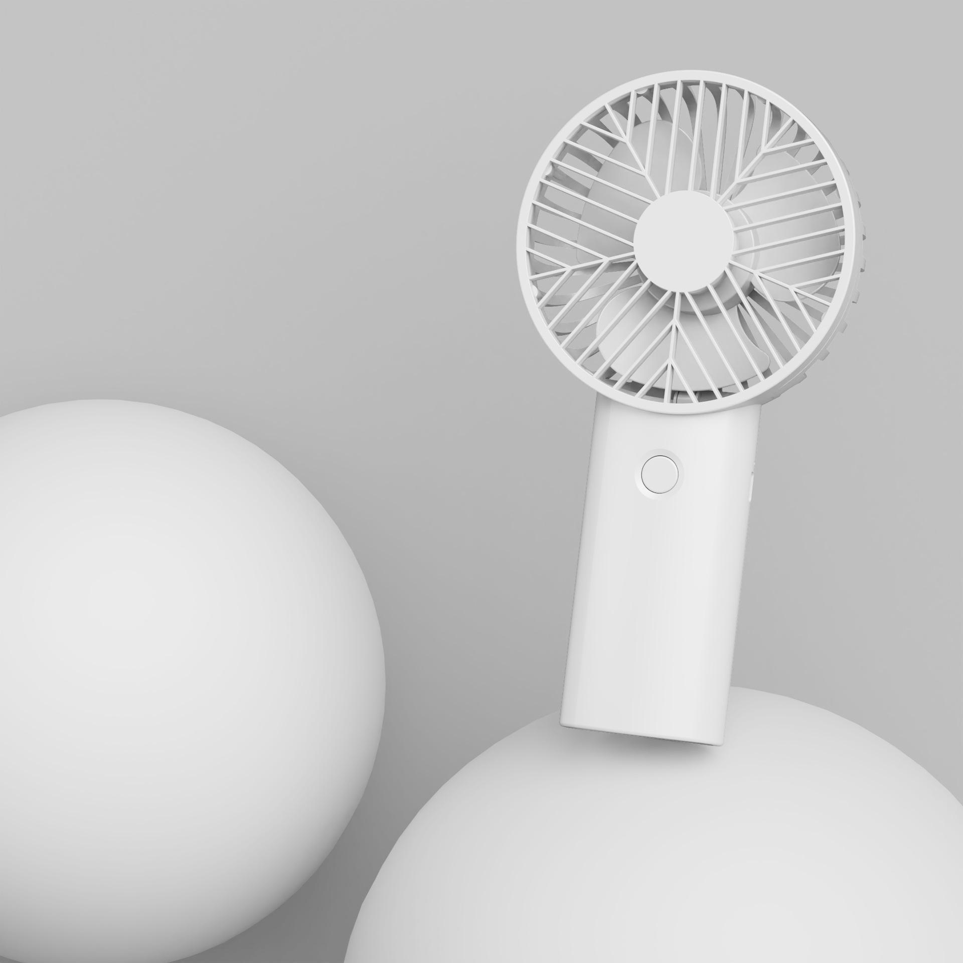 

Портативный мини-вентилятор USB с цифровым дисплеем и возможностью подзарядки от настольного компьютера A10 1200 mAh белый