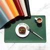 Nordic Style Home Decor Household Leather Placemat Hotel Restaurant Western Place Mat Rectangular Waterproof Oil-proof Placemat