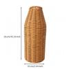 Rattan-Look Plastic Vase Long-Lasting for Reading Nook