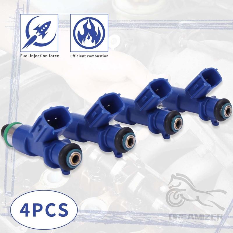 4Pcs 16450RWCA01 410cc Fuel Injectors With Plugs For Honda Civic Acura RDX RSX K20 K24 B16 16450-RWC-A01 Car Auto Accessories
