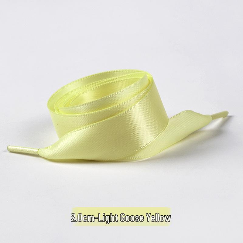 Candy Color Double-Sided 2cm Silk Shoelaces for Casual Shoes & Air Force 1