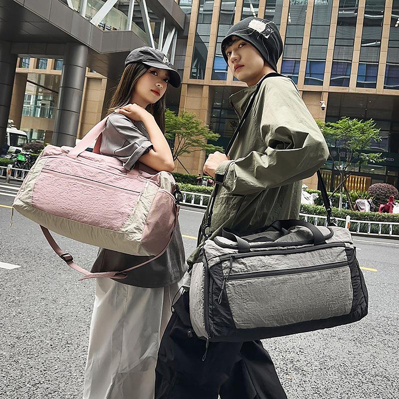 New large-capacity travel bag women's short-distance storage duffel bag men's dry and wet separation sports portable shoulder fitness bag