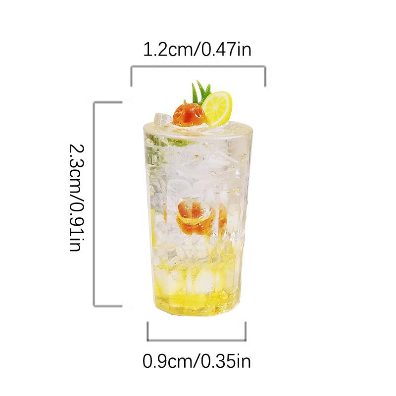 1/12 Puppenhaus Mini Zitronentee Getränke Tasse Modell Puppenhaus Küche Getränke Dekoration Spielzeug Mikro Szene Bau Requisiten