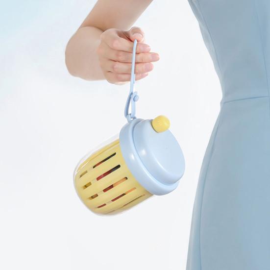 Fruit Salad Cup with Fork Leak Proof Airtight Container Double