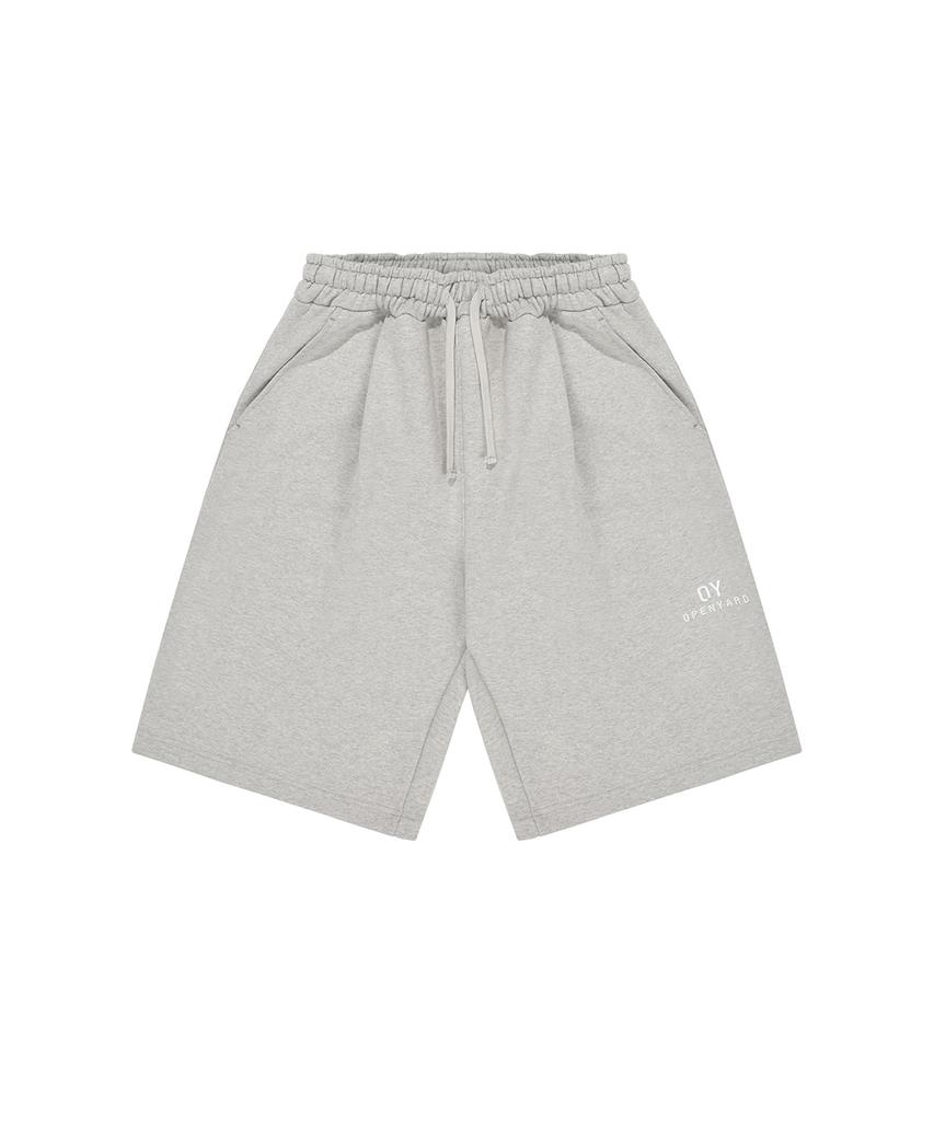 Oy B.S Logo Half Sweat Pants-Light Gray