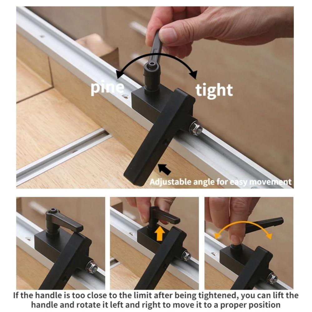 Table Slot Stopper T-Track Sliding Limiter Aluminum Cutting Limiting Block Portable Slide Limiter