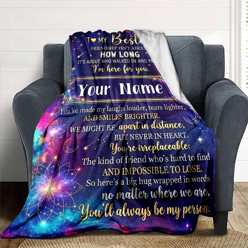 Friendship Beyond Distance Blanket Warmthful Decor Great For Sofa Couch Office Bed Picnics Four Seasons Multipurpose Digital Print Birthday Christmas