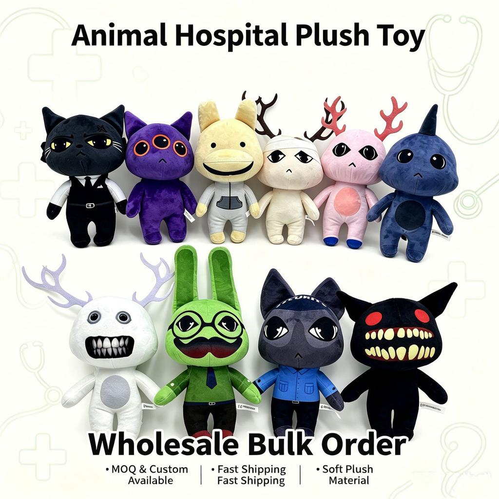 Cartoon Tierarztpraxis Thema Plüschtier Neue Figur Weiches Kuscheltier Puppe Kinder Begleiter Rollenspiel Geschenk