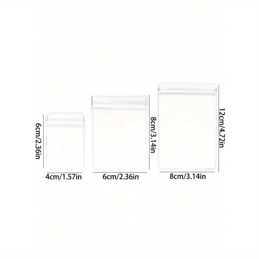 10pcs Small Plastic Bags, Mini Bags, Transparent Plastic Jewelry Zipper Bags, Reusable Plastic Bags for Modern Transparent Portable Home Jewelry Bags