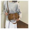New with Wide Leather Strap Shoulder Bag Large Capacity Faux Suede Underarm Bag Y2k Women Handbag Women