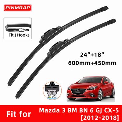 Stěrače do auta Dvojitá guma pro Mazda 3 BM BN 6 GJ CX-5 2012-2018 Přední stěrače Stěrač Automobilové díly Příslušenství Stěrače čelního skla Opotřebitelné díly
