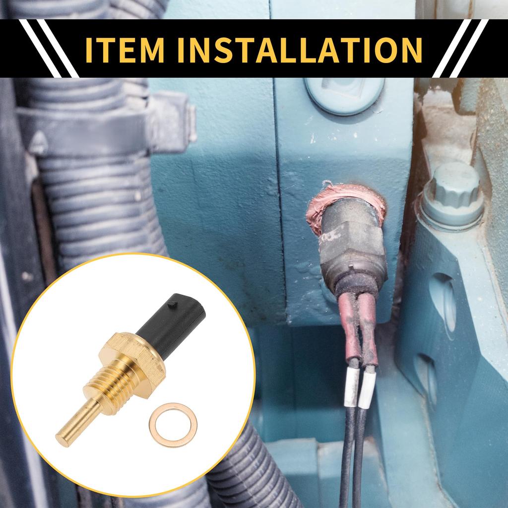 REPAIROCK For Chevrolet Express 2500 2018-2022 Temperature Sensor Temperature Sensor Transmission Unit Sensor No.25186240 Gold Tone