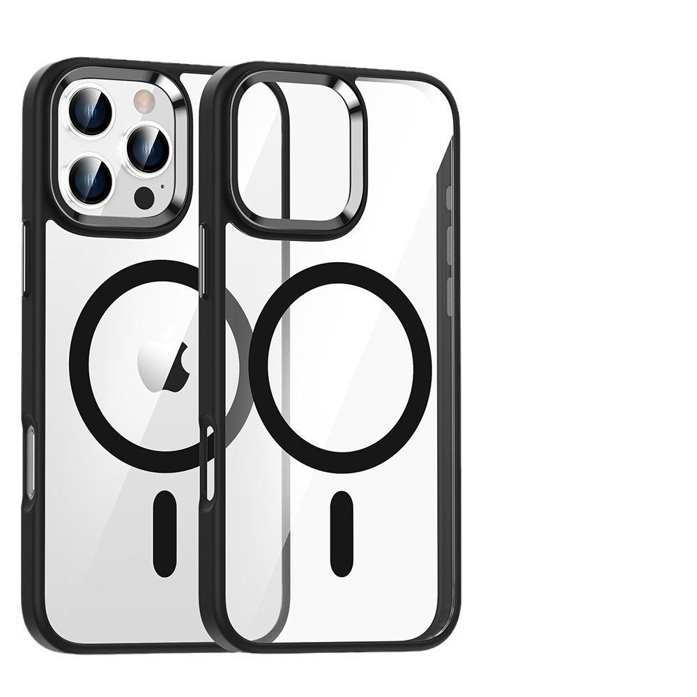 Golden Shield is suitable for iPhone16promax mobile phone case with high magnetic permeability Apple 14Pro metal lens 13 anti-drop.