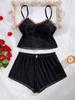 Popular i n s wind suspender pajamas summer thin sexy mesh vest shorts two-piece set