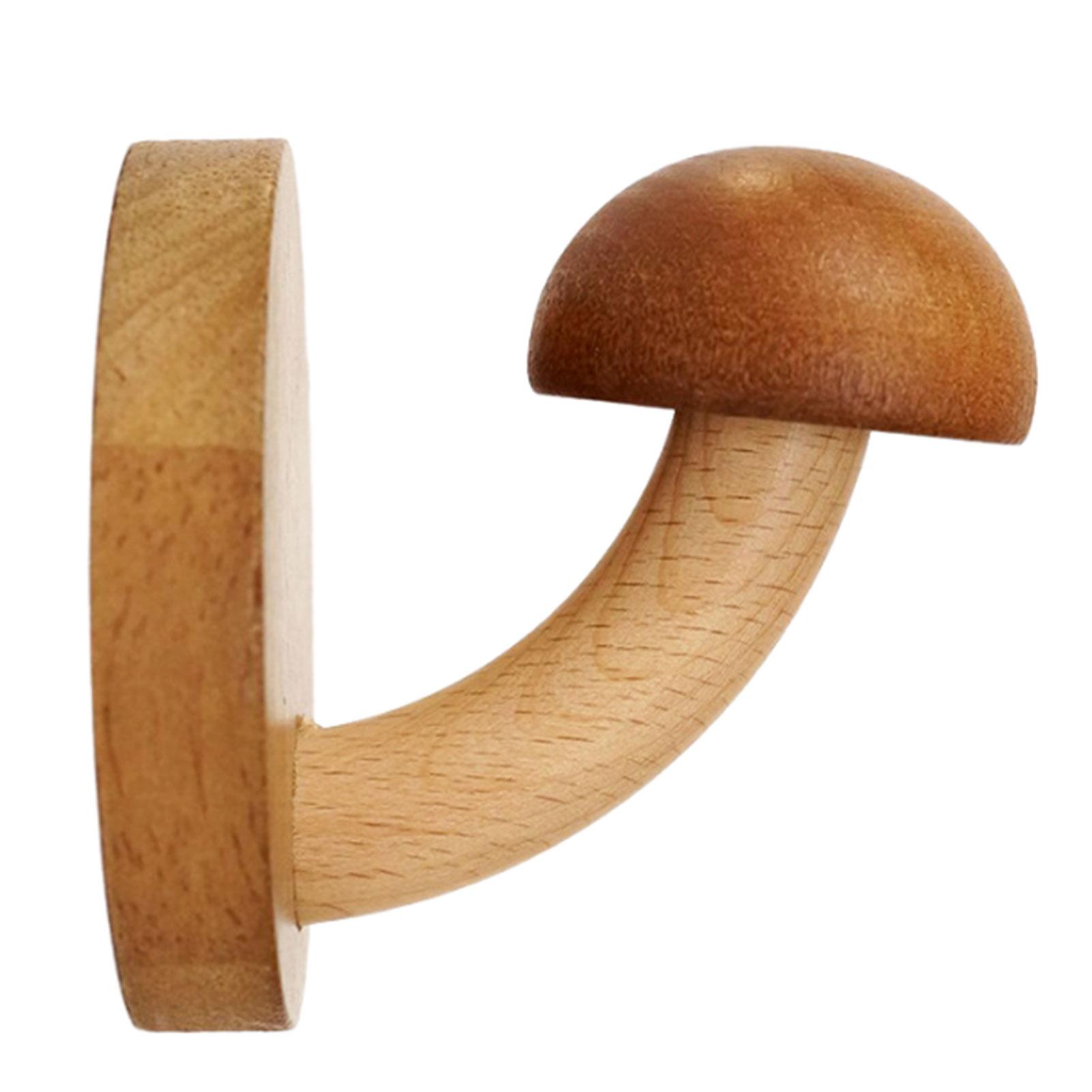 

Деревянные настенные крючки в форме гриба, экономящие пространство, декоративные стеллажи для хранения, эстетичный декор комнаты Screw Type