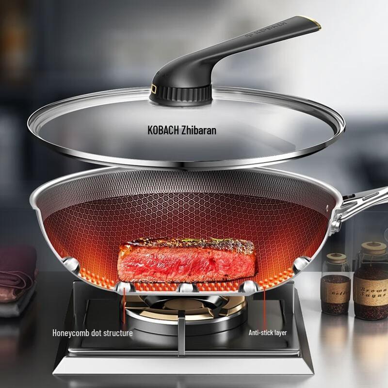 Kangbah 32cm Honeycomb Non-stick Wok