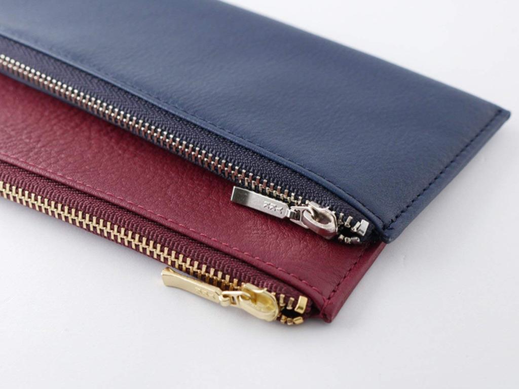 Flacher Stift OSL gräulich Einschubtasche, Leder, blau, OSL-1802 Einschub